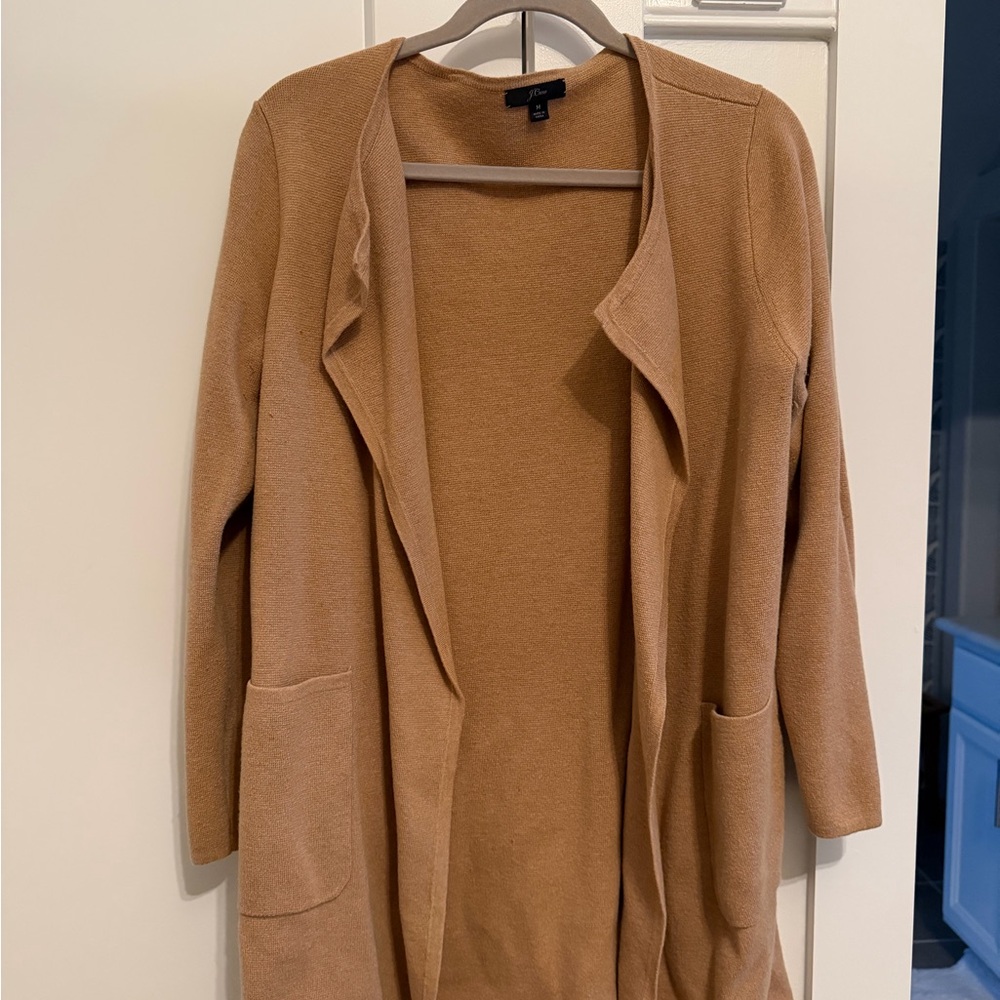 J. Crew Women's Camel Open Front Cardigan